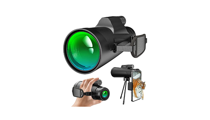 K&F Concept 12X50 Monocular Telescope With Cleaning Cloth, FMC Lens